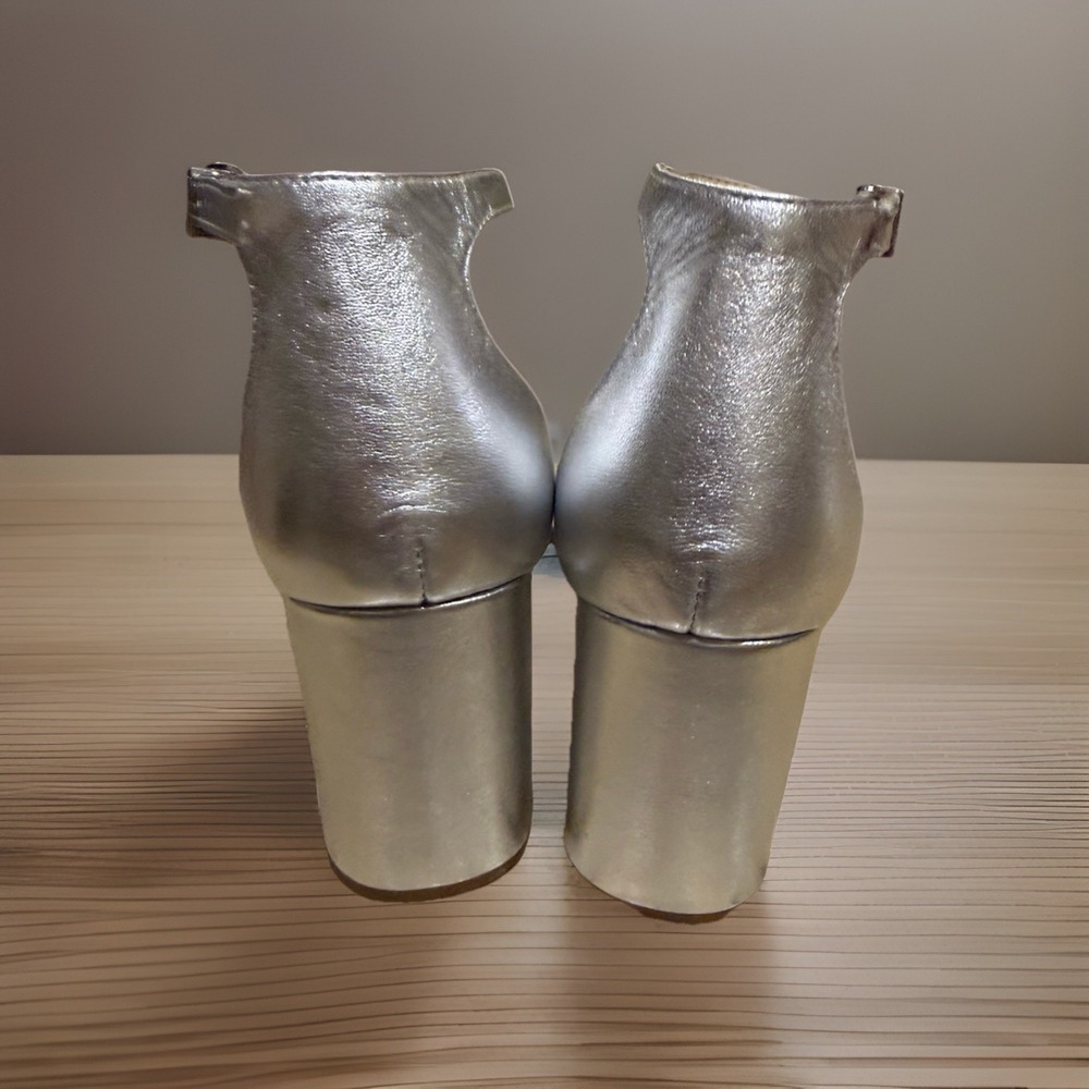 Sam Edelman Womens Silver Leather Daniella Ankle Strap Heels Size 7 - Picture 3 of 8